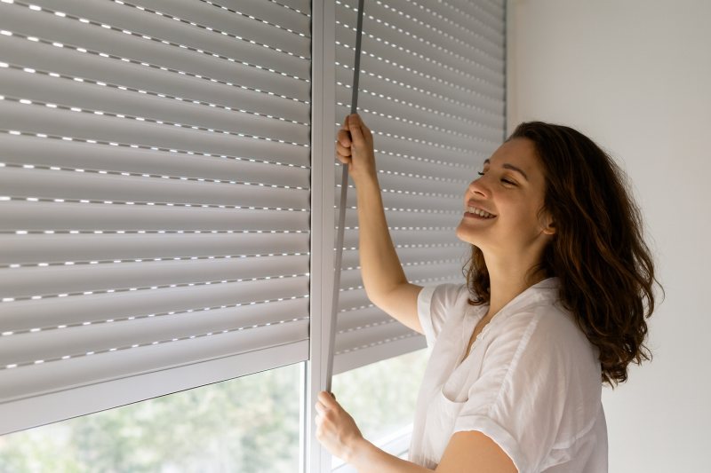 Cliente con nuevas persianas en Alicante